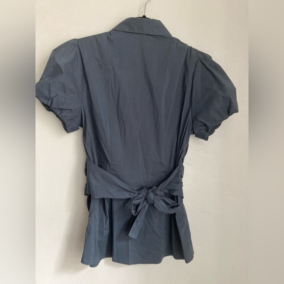 BCBG Graphite Grey Wrap Top in Great Condition - Picture 3 of 8